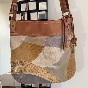 FOSSIL Patchwork Leather crossbody bag